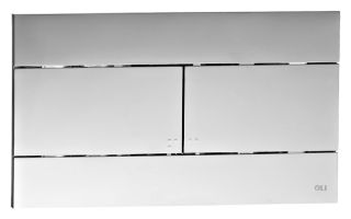 Панель механ. двойная SLIM, пластик, хром матовый, Oliveira